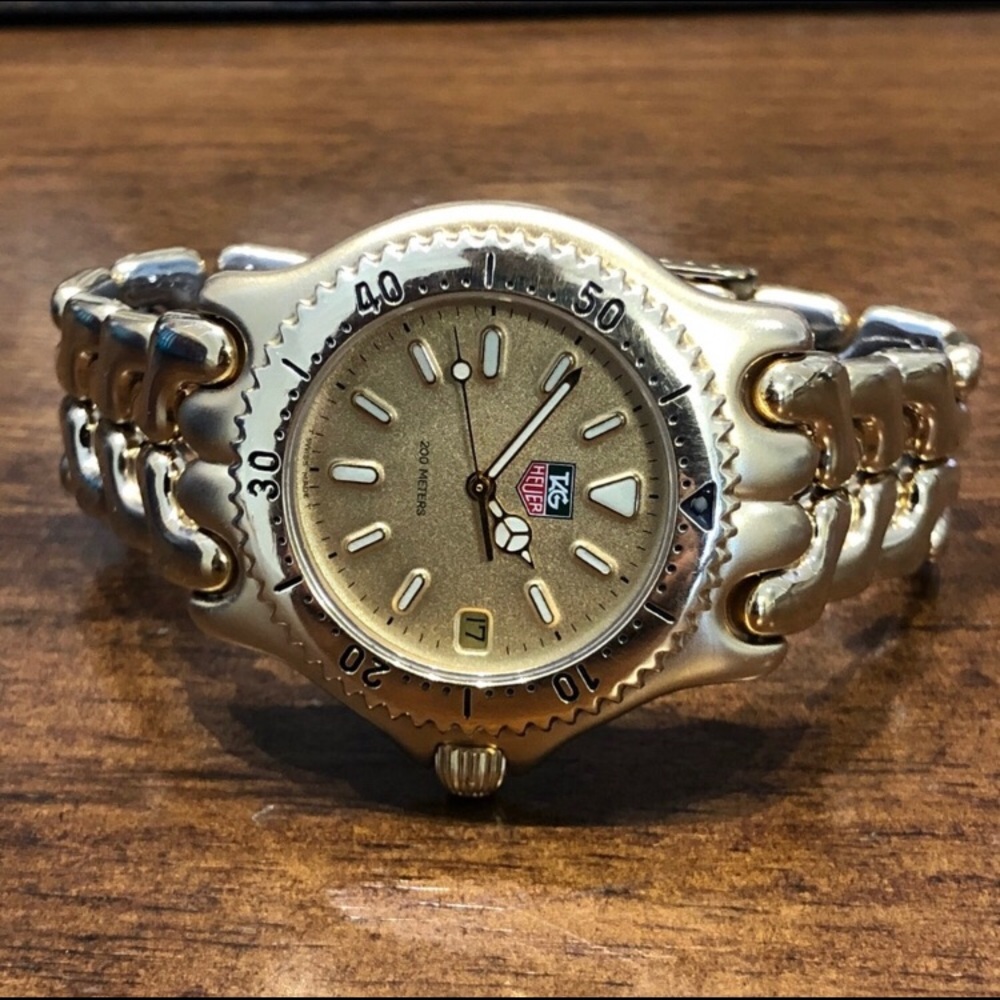 Tag Heuer Watch Rare Solid Gold tone *GENUINE* Men